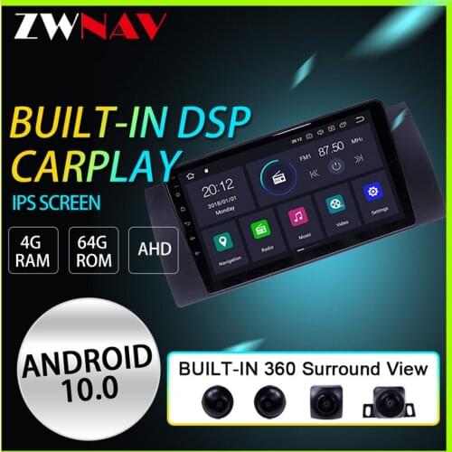 For BMW X5 E39 E53 1999-2006 Car Radio Multimedia Video Player GPS Android 10 360 Surround View 4G64G Navigation