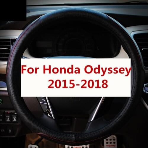 For Honda Odyssey 2015-2018 Steering Wheel Covers soft Leather braid on the steering-wheel of Car Interior accessories