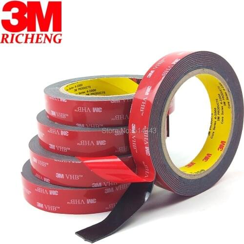 3M VHB 5952 Double Sided Pressure Sensitive Adhesive Acrylic Foam Tape, Dark Gray Color, 1.1mm Thickness, 20MM*3M, 1Roll/lot