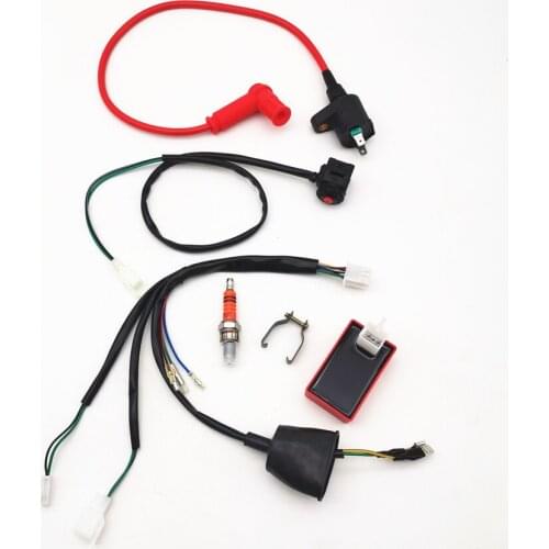 Wiring Harness Switch Ignition Coil CDI Kit for 110 125 140 150cc Motorcycle &ATV