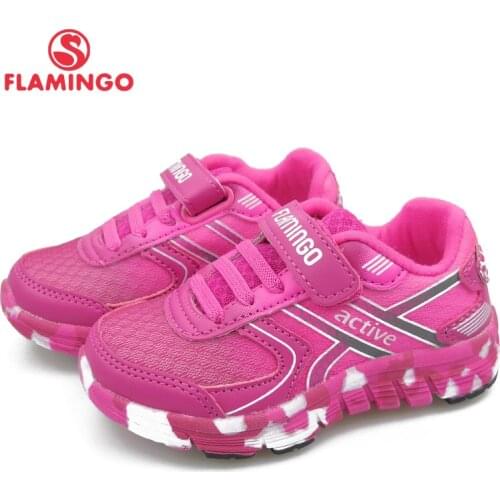 FLAMINGO Spring Sport Running Children Shoes Hook&Loop Outdoor Navy Sneaker for Kids Size 23-29 Free Shipping 91K-JSZ-1302