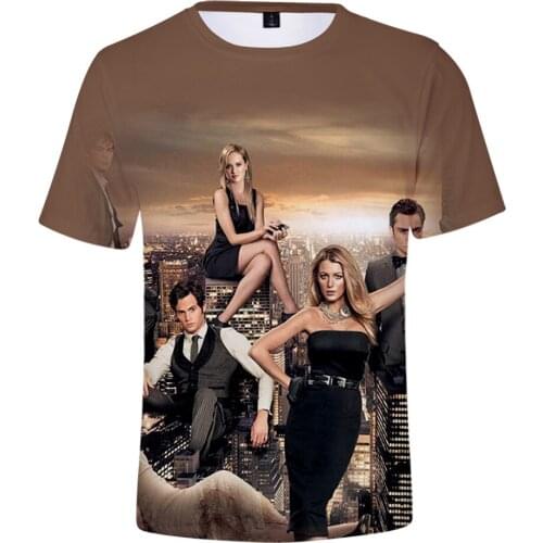 Trend New Gossip Girl 3D Print T-Shirt Men/Women Short Sleeve Clothes Streetwear Kawaii Tees Boys/girls Tops Cool Kids Tshirt