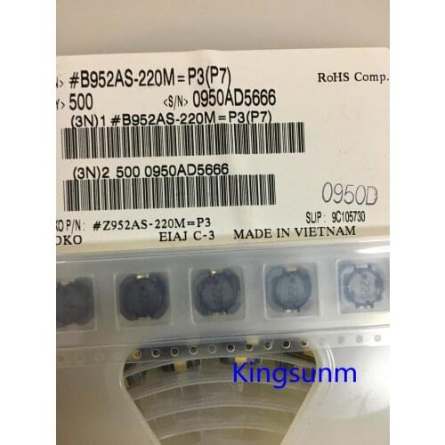Free shipping 10pcs B952AS-220M=P3 10.4*10.4*4.8 22UH TOKO power inductor