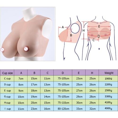 C-I Cup Crossdresser Breast Forms Fake Boobs Shemale Transgender Silicone Tits Drag Queen Meme Sexy Cosplay Tetas Sissy Peto