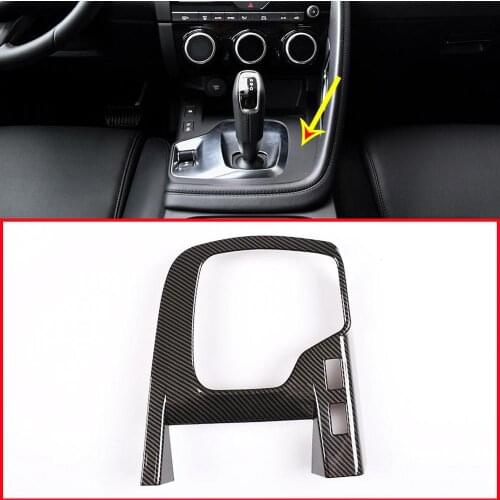 Carbon ABS Plastic Car Interior Center Console Gear Shift Decoration Frame Trim for Jaguar E-PACE E PACE 2018 2019 Accessories
