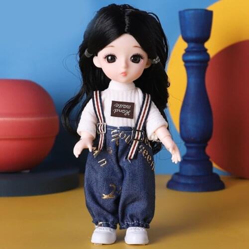 Kawaii BJD Doll Moveable Ball Joint Nude doll set Beautiful 3D Eyes Little Girl Pricess Dress Up Toy for Girls Gift Baby Dolls