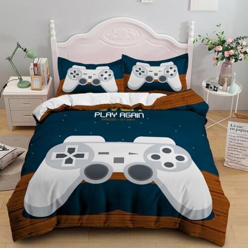 Kids Boys Gamepad Bedding Set Comforter Fashion 3D Print Luxury Duvet Cover Set Home Decor Textile Queen King Single Size Game