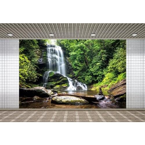 Lyavshi Natural Scenery Backdrop Wild Forest Waterfall Photography Background Party Decoration Newborn Wedding Photo Studio Prop