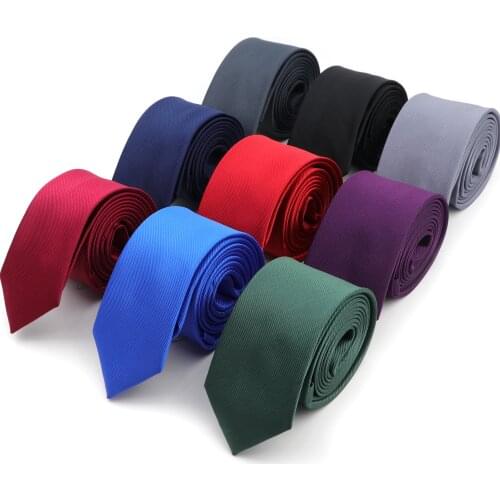 Mens Ties New Classic Solid Tie 6cm Skinny Jacquard Business Man Necktie Accessories Daily Wear Cravat Wedding Party Gift