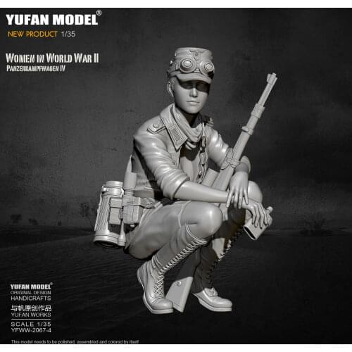 Unpainted Tank Soldier Beauty GK Resin Figure 1/35 Scale Model Kit Resin Colorless Self-Assembled Toy No.038