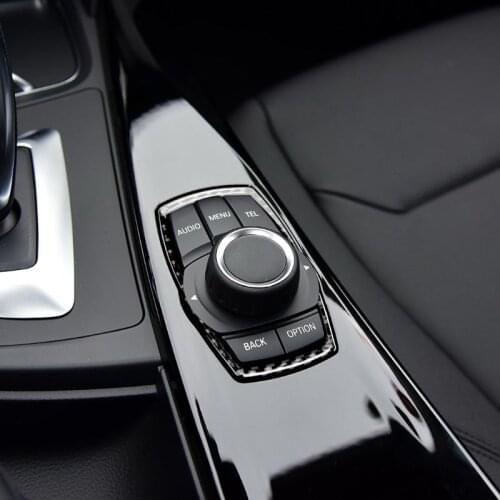 2020 New Carbon Fiber Interior Trim Multimedia Button Frame for bmw F10 F20 F30 F34 F07