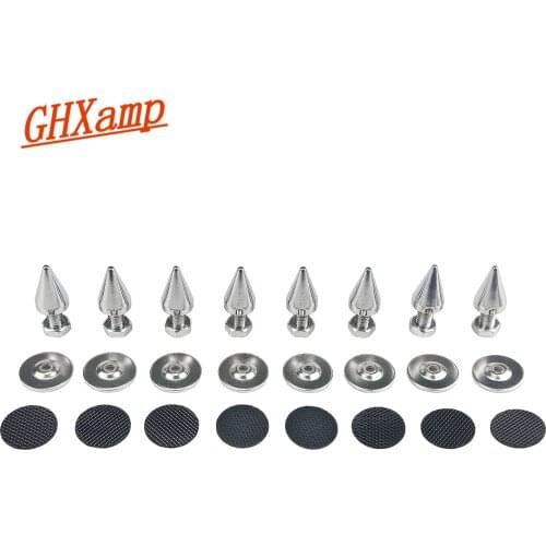 GHXAMP M8 Speaker Stand Foot Pad Loudspeaker Box Suspension Foot-Nails For Amplifier CD Player Shock Absorption Non-slip 8PCS