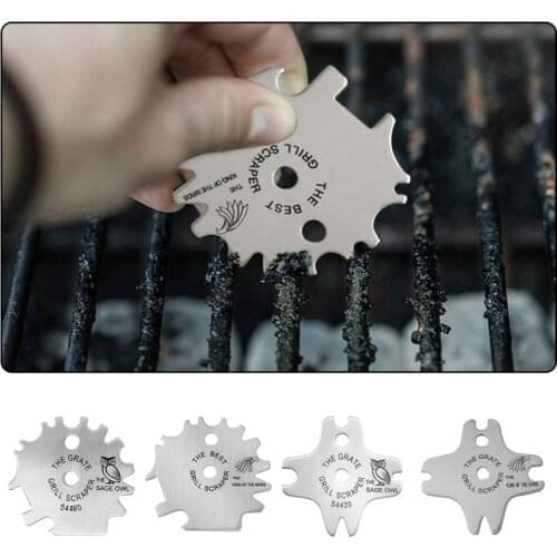 Portable Metal BBQ Grills Grate Cleaner Cleaning Barbecue Scraper Scrubber Tool Grill Cleaning Barbecue Cleaning Grill Scraper