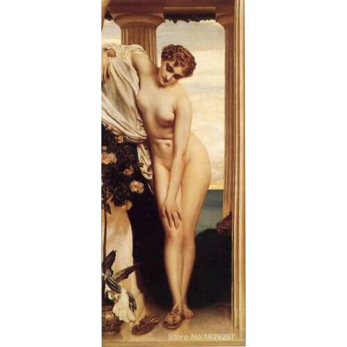 Portrait art abstract Venus Disrobing For The Bath by Frederic Leighton High quality Handmade