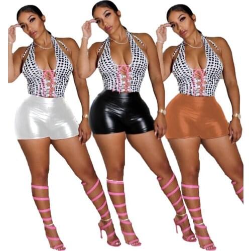 Plus Size Woman Leather Shorts Fashion Side Zipper Short Pants Women Club Outfits Streetwear Autumn Clothing Wholesale Items