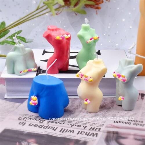 Men Buttocks Women Breasts Gentleman Bodies Silicone Candle Molds Full Curve Femme Torso Soap Die DIYHandmade Artwork