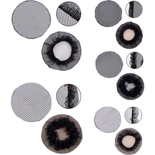 10Pcs Small Hole Black Elastic Mesh Snood Hair Net Invisible Bun Cover for Women Girls Ballet Dance Hair Accessories