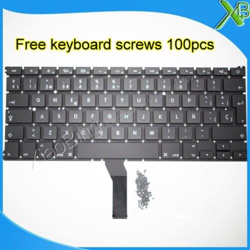 Brand New SP Spanish keyboard+100pcs keyboard screws For MacBook Air 13.3" A1369 A1466 2010-2015 Years