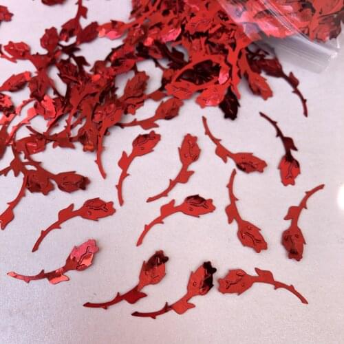 Beauty Beast Theme Princess Birthday Party Rose Confetti Table Decorations belle Red Roses Sprinkles