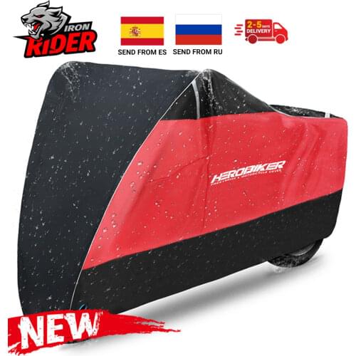 HEROBIKER Motorcycle Cover Bike All Season Waterproof Dustproof UV Protective Outdoor Indoor Moto Scooter Motorbike Rain Cover