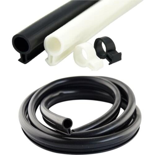 O Type Doors Window Soundproof Seal Strip Silicon Rubber Weatherstrip Flat Windows Sealed Door Collision Strip 10m