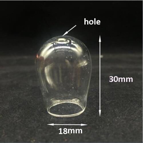 10pieces mini empty oval wishing glass bottle vial pendants jewelry findings handmade craft punk necklace pendant 30 dia. 18mm