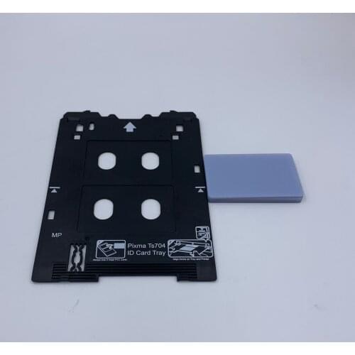 50pcs Blank Inkjet Transparent PVC Card+ 1pcs CR80 Card MP Tray For Canon Pixma TS701 TS8210 TS8310 TS9510 etc