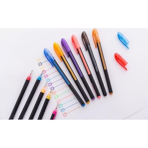 Glitter Gel Pens Vivid Colored Gouache Pens Doodling Crafts For Scrapbooking Make Card Coloring Books TS2