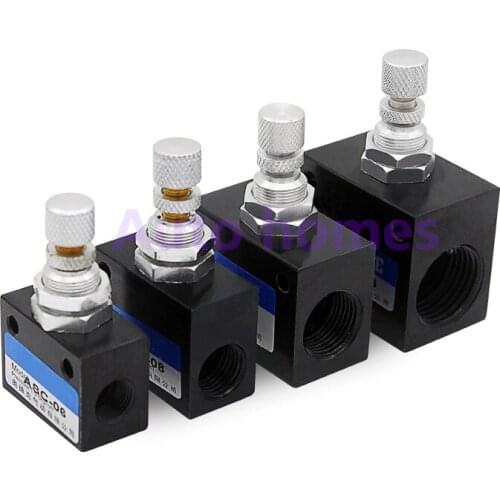 Pneumatic Air Flow Speed Control Valve air check valve ASC-06/06/10/15 thread 1/8" 1/4" 3/8" 1/2"BSP inch