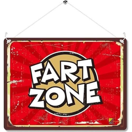 Fart Zone Retro tin sign nostalgic ornament metal poster garage art deco bar cafe shop