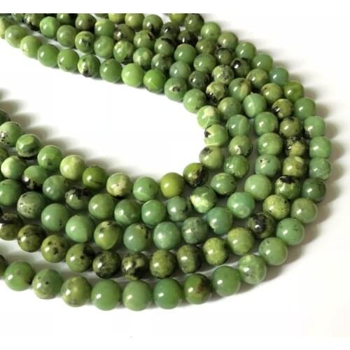 AA quality 1strand Natural Chrysoprase 6MM 8MM Round Semi Gem Stone Jewelry Making Beads 15.5"/Strand