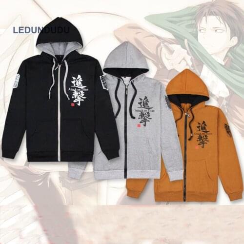 Hot Anime Attack on Titan Eren Scouting Legion Printed Coat Shingeki no Kyojin Unisex Winter Jackets 3 colors