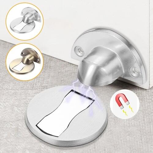 Magnetic Door Stopper adhesive Door Stops Holders Hidden Waterproof Catch Floor Nail-free Sticker Invisible Doorstop Furniture