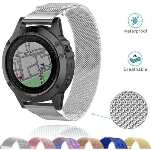 Quick Fit magnetic Band for Garmin Fenix 3 HR 5X 6x 6 pro 5 plus strap 20 22 26 mm Bracelet belt for Garmin Forerunner 935 945