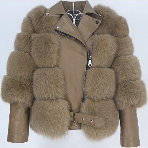 MENINA BONITA Real Fur Coat 2021 Vest Winter Jacket Women Natural Fox Fur Genuine Leather Outerwear Detachable Streetwear