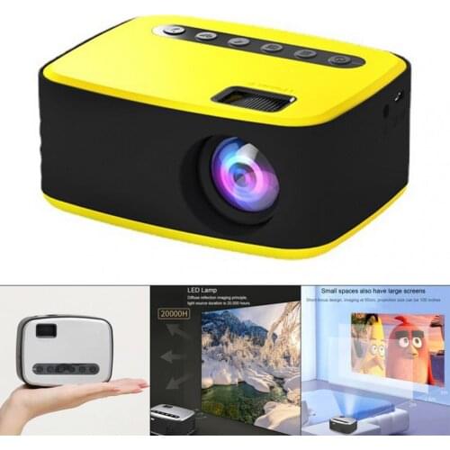 T20 Mini Projector Home LED Portable Video Player Cinema Miniature Small Projector 1080P HD Projection