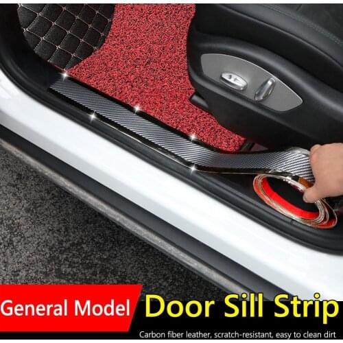 Carbon Fiber Car Door Sill Sticker Scratch Proof Moulding Strip Car Sticker Protector Door Edge Protective DIY Edge Guard