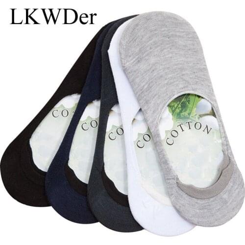 6pcs=3pair/lot Men Socks Slippers Bamboo Fiber Non-slip Silicone Invisible Boat Compression Socks Summer Male Ankle Socks