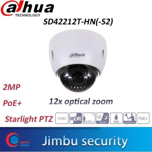 Original DH 2MP 12x Starlight PTZ PoE+ Network Camera SD42212T-HN(-S2) 5.3mm~64mm IVS IP66, IK10