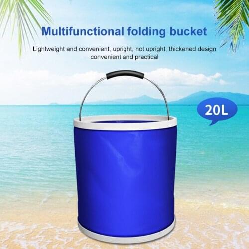 20L Water Bag Portable Bucket Water Storage Carrier Bag Container Waterproof Camping Hiking Fishing Travel Fold Bucket Bagse