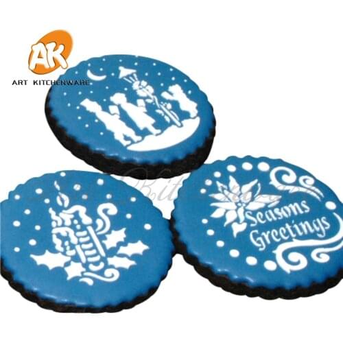 Greeting Cookie Stencil Set Baking Tools for Cake Stencil Decor Cake Tools Cupcake Decorations for Cakes Cupcake Stencil ST-537