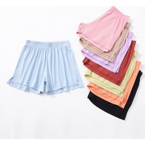 Modal Shorts Womens Summer Home Pajamas Home Pants Loose Womens Casual Thin Sports Pants Large Capris Solid Sleep Bottoms