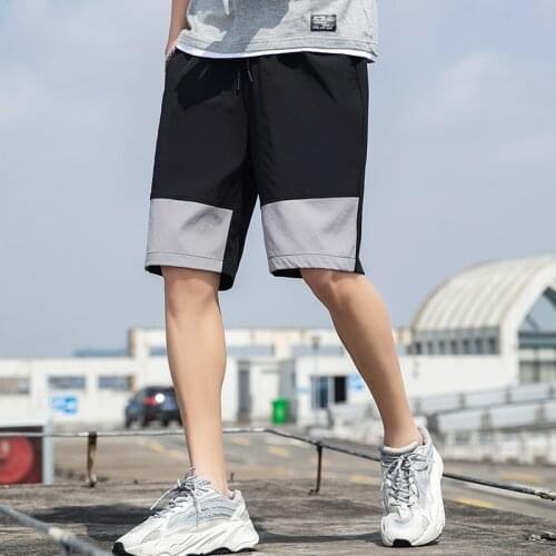 Summer loose tight stretch trend versatile mens casual shorts beach pants thin bermuda masculina short homme Sweatpants