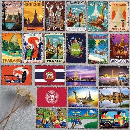 Surf Aloha Hawall Vintage Travel Tin Sign Hula Beach Metal Plate For Wall Pub Cafe Home Art Craft Decor Cuadros DU-4625A