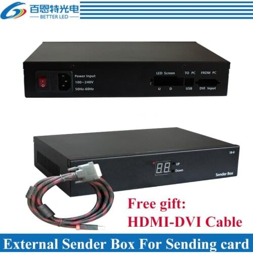 External Sender Box for installing Full Color LED Display sending Card, Support Linsn TS802D