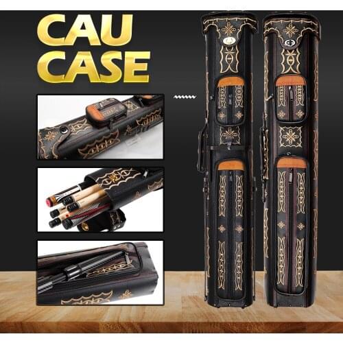 High Quality YUDU Billiard Pool Cue Case 6/8Holes PU Pool Cue Case 1/2Hand Embroidery Durable Professional Billiards Accessories