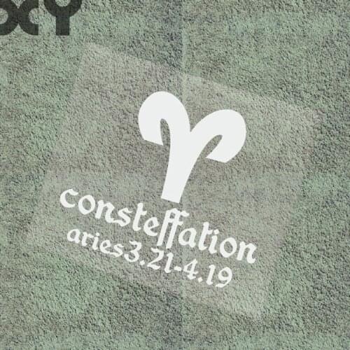 XY High Quality Car Modeling Reflective Motorcycle Sticker 12 Constellation Aries Waterproof Bumper Car Sticker