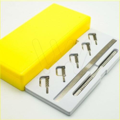 1 Set Dental Reciprocating IPR System Kit Automatic Strips 5 pcs with Manual Handle for dental orthodontic treatment