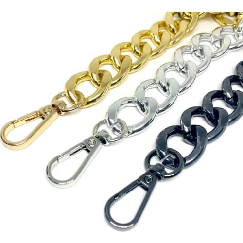 1pcs 41cm Long Aluminum Chain Buckles Shoulder Bags Strap Bag Parts DIY Handles Easy Matching Accessory Handbag Straps Bag