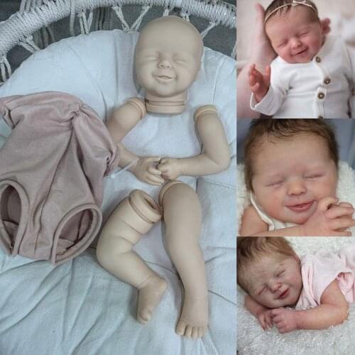 18 Inch Smile Doll Assembly Kit Vinyl Head Arm Leg Parts Doll DIY Smile Doll Silicone Sleeping Body Kit Kit A2A6
